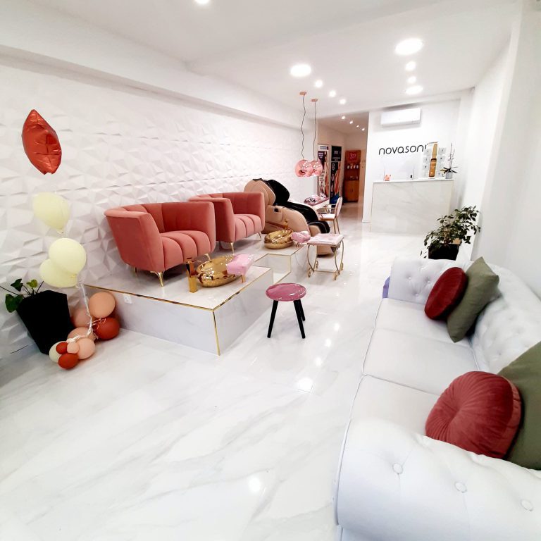 Sala de espera y recepción centro Bio-Benessere Estética Avanzada
